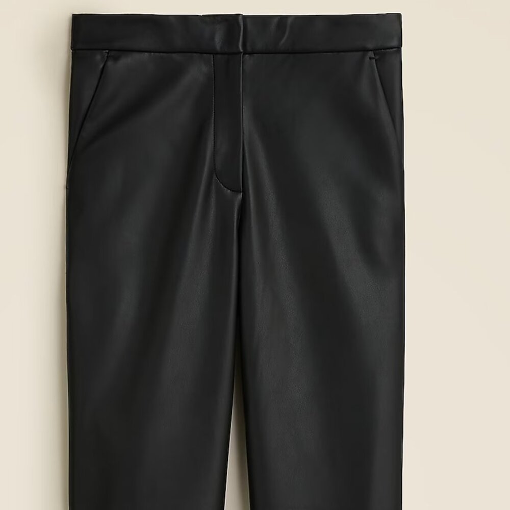 J.Crew Kate straight-leg faux leather pant NWT Size 2